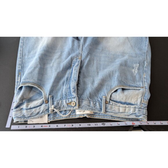 KanCan Juniors Janna High Rise 90's Flare Denim Blue Jeans Size 15/31 Button Fly - Picture 6 of 14